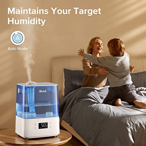 LEVOIT Humidifiers for Bedroom Large Room Home, 6L Cool Mist Top Fill Essential Oil Diffuser for Baby and Plants, Smart App & Voice Control, Rapid Humidification and Humidity Setting, Quiet Sleep Mode